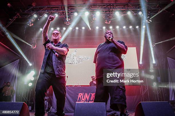 El-P and Killer Mike of Run the Jewels performs on Day 7 of the RBC Royal Bank Bluesfest on July 15, 2015 in Ottawa, Canada.