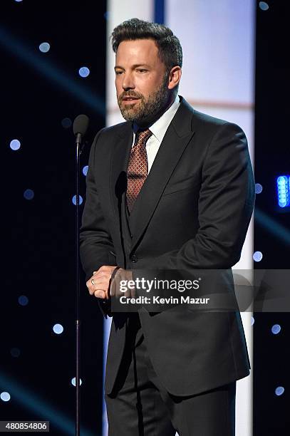 Actor Ben Affleck speaks onstage during The 2015 ESPYS at Microsoft Theater on July 15, 2015 in Los Angeles, California.