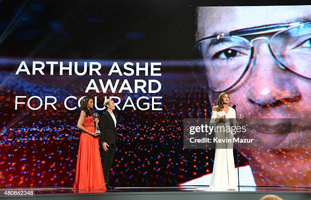 Honoree Caitlyn Jenner accepts the Arthur Ashe Courage Award during The 2015 ESPYS at Microsoft Theater on July 15, 2015 in Los Angeles, California.