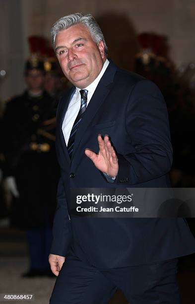 Frederic Cuvillier, french Deputy Minister for Transports and Maritime Economy arrives at the official State dinner honoring President of China Xi...