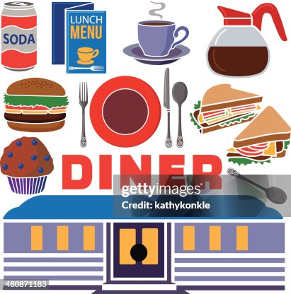 Diner icon set Diner icon set
