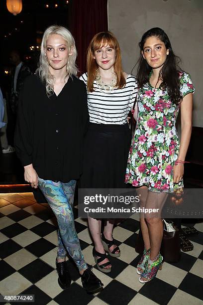 Cory Kennedy, Mandie Erickson and Arden Wohl attend the Michael Bastian + GMC Dinner during New York Fashion Week: Men's S/S 2016 on July 15, 2015 in...