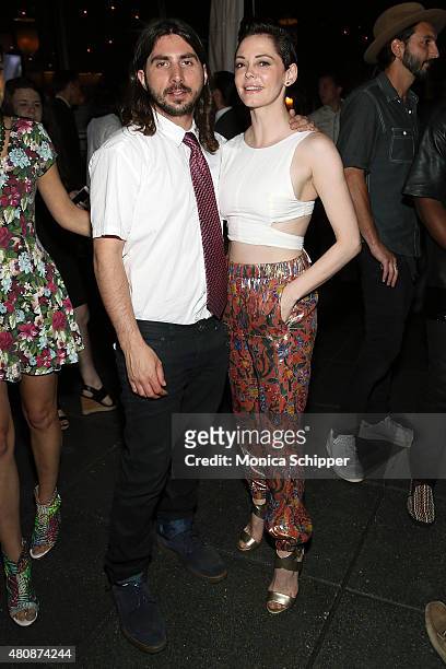 American professional Olympic snowboarder Danny Kass and actress Rose McGowan attend the Michael Bastian + GMC Dinner during New York Fashion Week:...