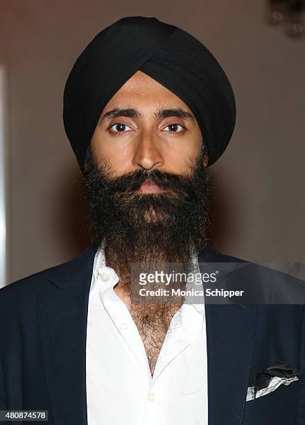 Actor, model and designer Waris Ahluwalia attends the Michael Bastian + GMC Dinner during New York Fashion Week: Men's S/S 2016 on July 15, 2015 in...