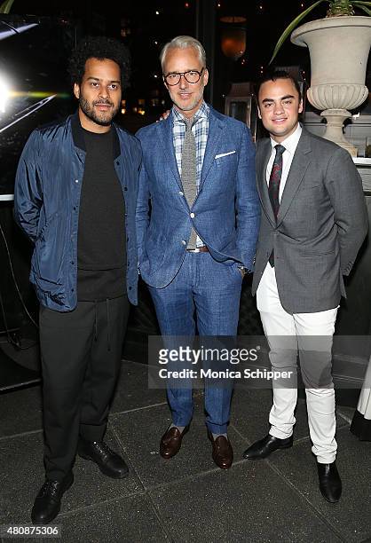 Twin Shadow, fashion designer Michael Bastian, and photographer Michael Avedon attend the Michael Bastian + GMC Dinner during New York Fashion Week:...