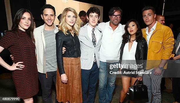 Actors Jessica Hershberg, Santino Fontana Wallis Currie-Wood, Alex Sharp, fashion designer Billy Reid, Ally Maki and actor Colton Haynes pose...