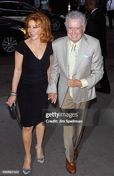 Personalities Joy Philbin and Regis Philbin attend The Cinema Society with FIJI Water & Metropolitan Capital Bank host a screening of Sony Pictures...