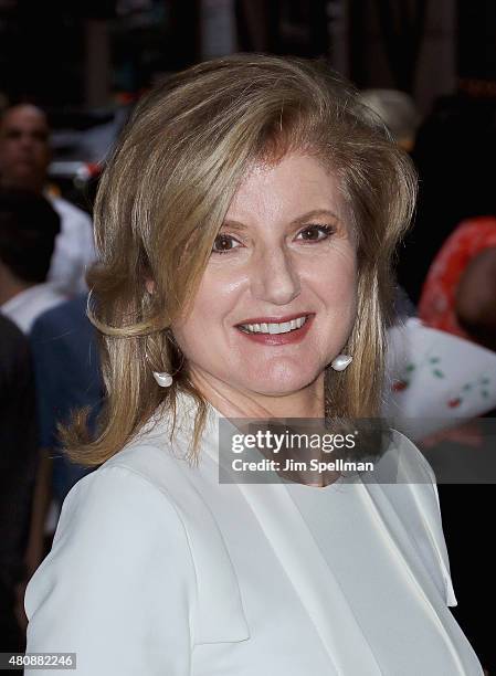 Arianna Huffington attends The Cinema Society with FIJI Water & Metropolitan Capital Bank host a screening of Sony Pictures Classics' "Irrational...