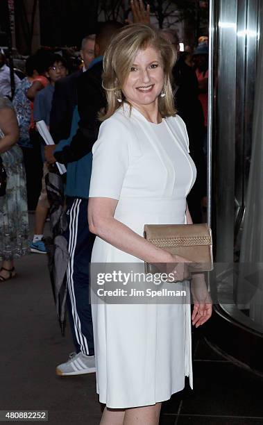 Arianna Huffington attends The Cinema Society with FIJI Water & Metropolitan Capital Bank host a screening of Sony Pictures Classics' "Irrational...