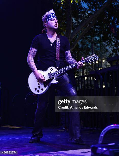 Musician Mike Gossin of the band Gloriana performs onstage at The 2015 Summer Concert Series at The Grove on July 15, 2015 in Los Angeles, California.