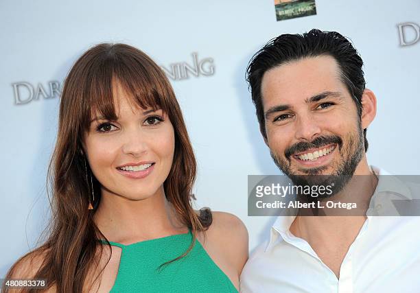 Actors Jason Cook and Valerie Azlynn at the Fangoria Screening Of "Dark Awakening" held at Jumpcut Cafe on July 15, 2015 in Studio City, California.