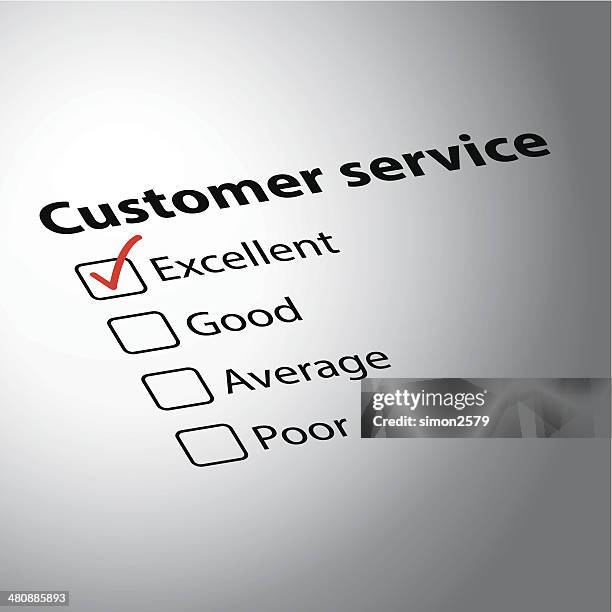 customer evaluation form - comparing height stock illustrations