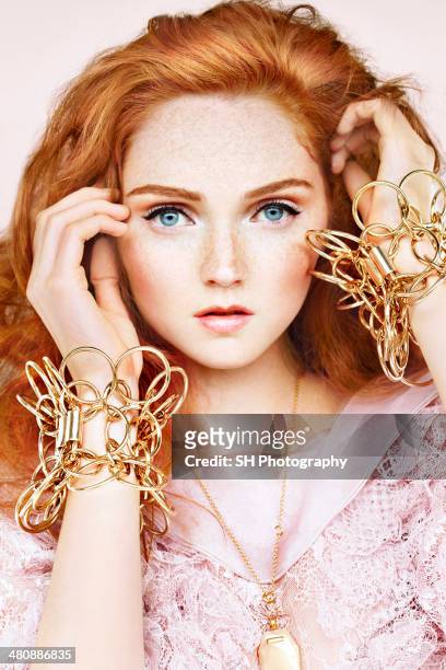 Fashion model Lily Cole is photographed for Vanidad magazine on September 7, 2010 in London, England.