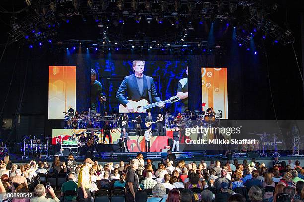 Chicago and Earth, Wind & Fireperform at Concord Pavilion on July 15, 2015 in Concord, California.