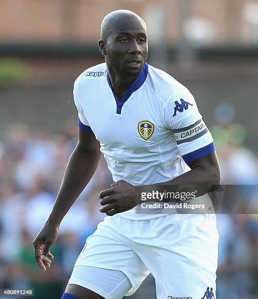 Sol Bamba of Leeds United looks on during the pre season friendly match between York City and Leeds United at Bootham Crescent on July 15, 2015 in...