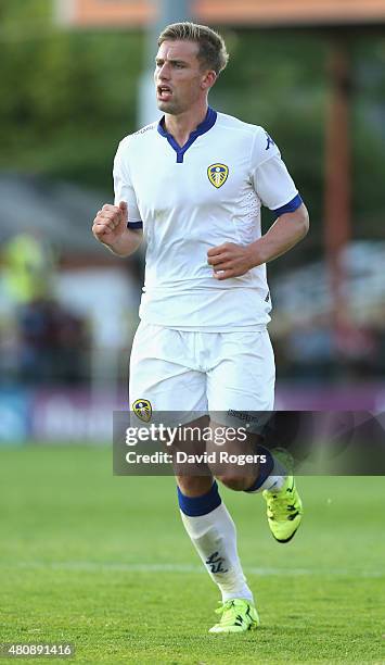Charlie Taylor of Leeds United looks on during the pre season friendly match between York City and Leeds United at Bootham Crescent on July 15, 2015...
