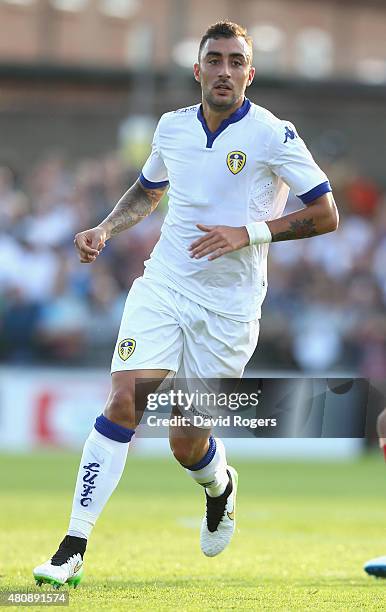 Tommaso Bianchi of Leeds United looks on during the pre season friendly match between York City and Leeds United at Bootham Crescent on July 15, 2015...