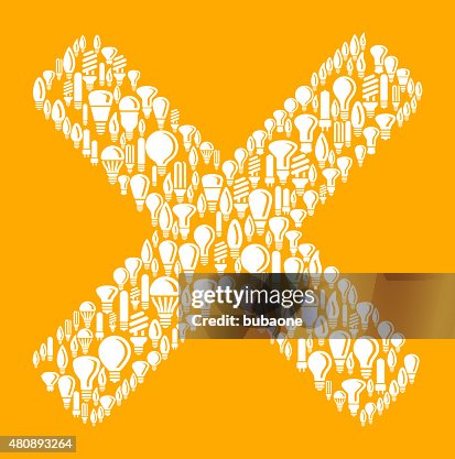 Xsign Overlay Pattern X Sign On Vector Lightbulb Pattern Background High-Res Vector Graphic ...