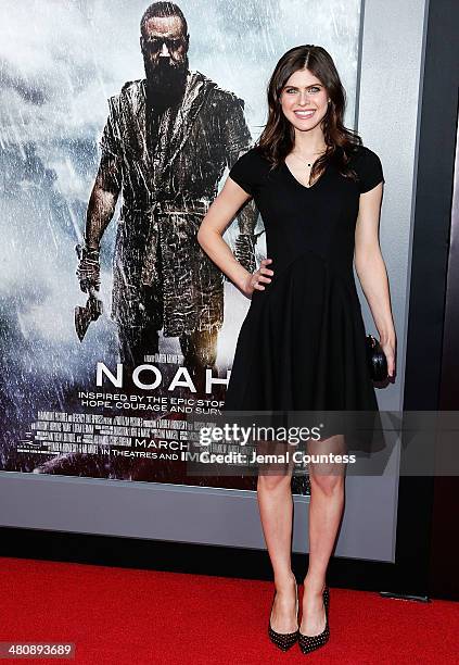 Model/actress Alexandra Daddario attends the New York Premiere of "Noah" at Clearview Ziegfeld Theatre on March 26, 2014 in New York City.