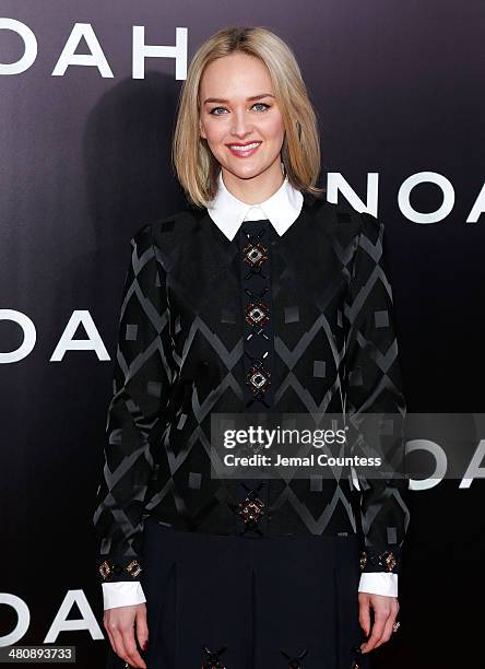 Actress Jess Weixler attends the New York Premiere of "Noah" at Clearview Ziegfeld Theatre on March 26, 2014 in New York City.