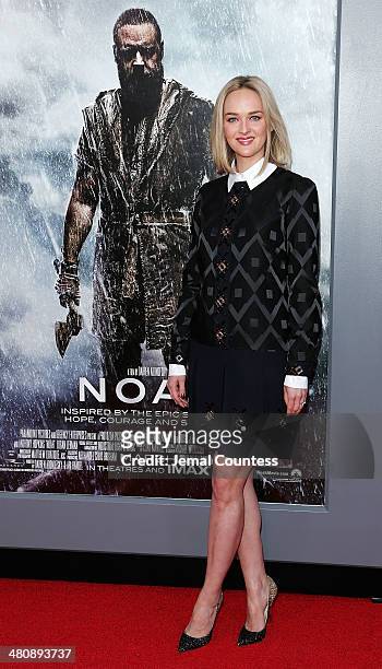 Actress Jess Weixler attends the New York Premiere of "Noah" at Clearview Ziegfeld Theatre on March 26, 2014 in New York City.