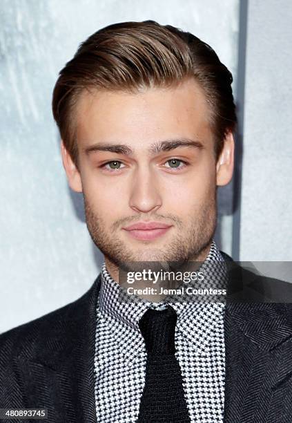 Actor Douglas Booth attends the New York Premiere of "Noah" at Clearview Ziegfeld Theatre on March 26, 2014 in New York City.