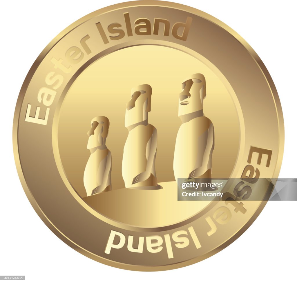 Easter island coin
