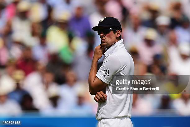 England captain Alastair Cook during day one of the 2nd Investec Ashes Test match between England and Australia at Lord's Cricket Ground on July 16,...