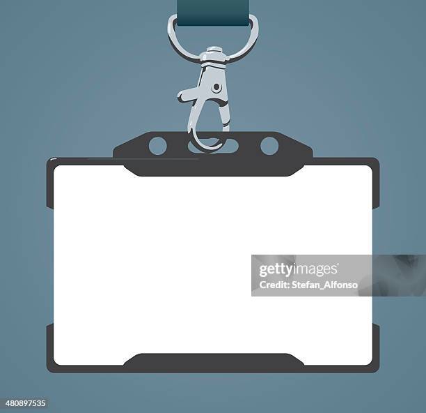 stockillustraties, clipart, cartoons en iconen met id holder - id card