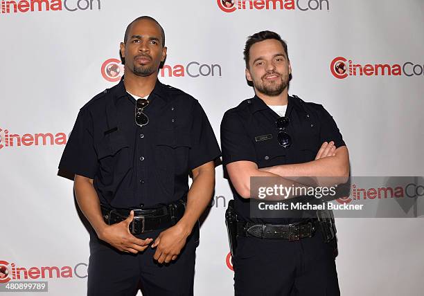 Actors Damon Wayans Jr. And Jake Johnson attend 20th Century Fox's Special Presentation Highlighting Its Future Release Schedule during CinemaCon,...