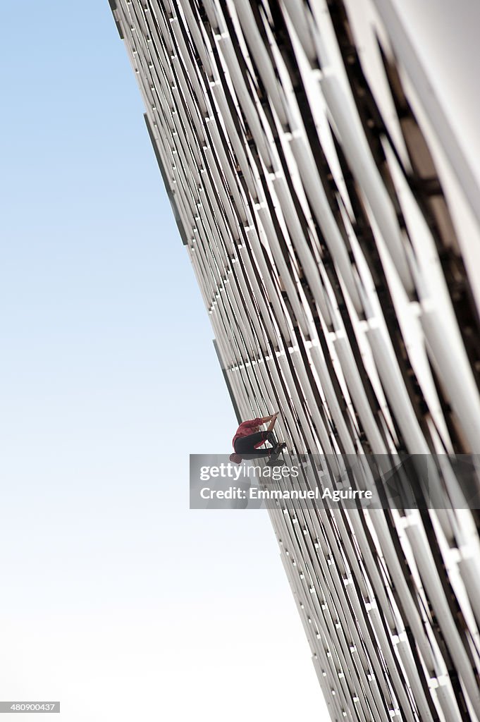 Alain Robert Climbs The Ariane Tower