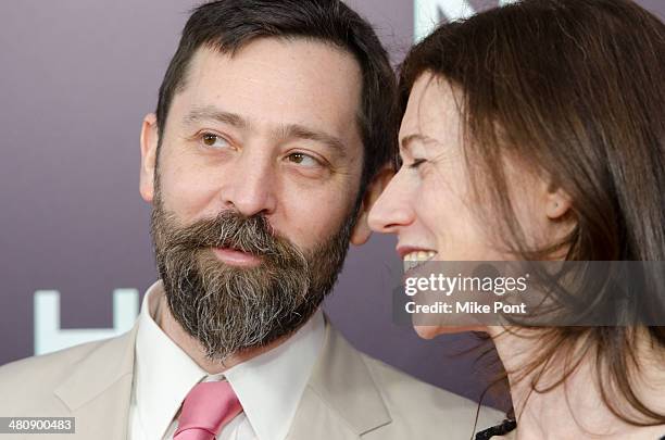 Writer Ari Handel and guest attend the "Noah" premiere at Ziegfeld Theatre on March 26, 2014 in New York City.