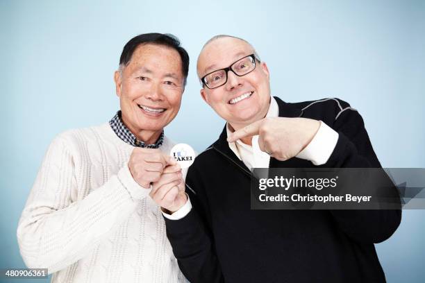 George Takei and Brad Altman are photographed for Entertainment Weekly Magazine on January 25, 2014 in Park City, Utah.