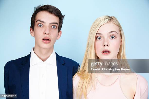 Actors Kodi Smit-McPhee and Elle Fanning are photographed for Entertainment Weekly Magazine on January 25, 2014 in Park City, Utah.