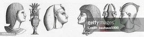 stockillustraties, clipart, cartoons en iconen met egyptian headdresses - sect