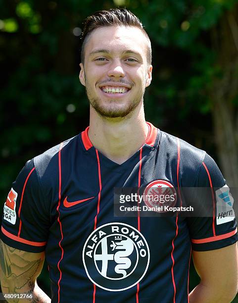 Vaclav Kadlec poses during the Eintracht Frankfurt team presentation on July 15, 2015 in Frankfurt am Main, Germany.