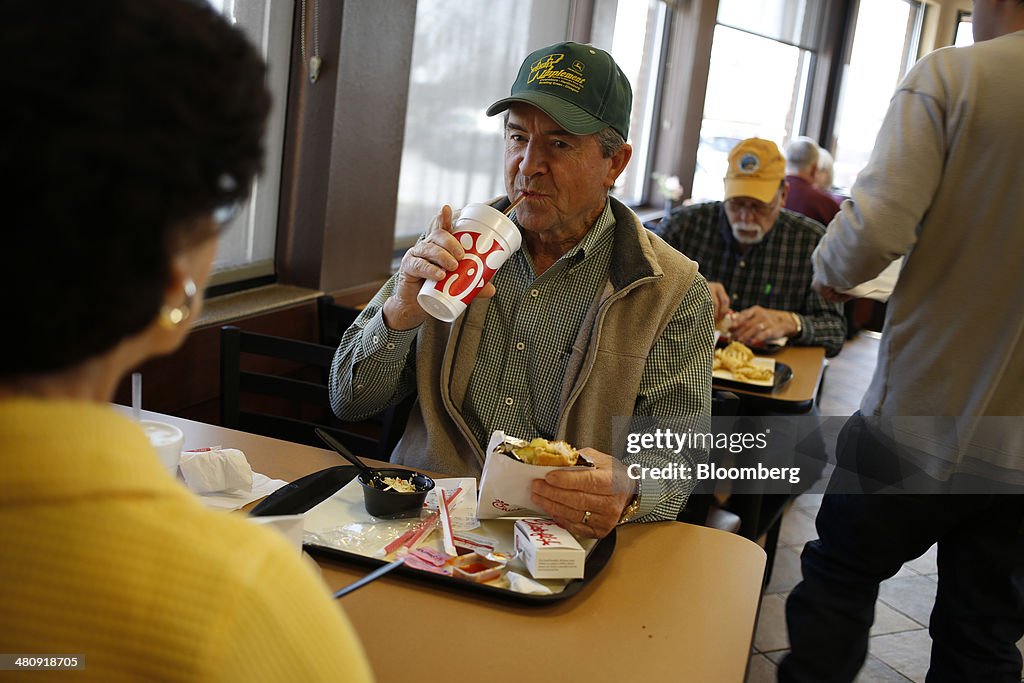 Inside a Chick-Fil-A Restaurant As Consumer Spending & GDP Rose in 4th Quarter