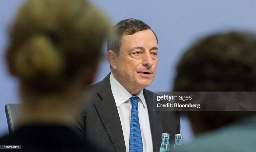 European Central Bank President Mario Draghi Announces Interest Rate Decision