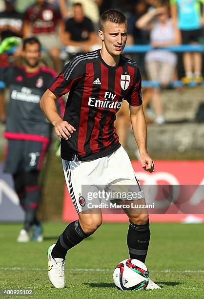 Rodrigo Ely of AC Milan in action during the preseason friendly match between AC Milan and Legnano on July 14, 2015 in Solbiate Arno, Italy.