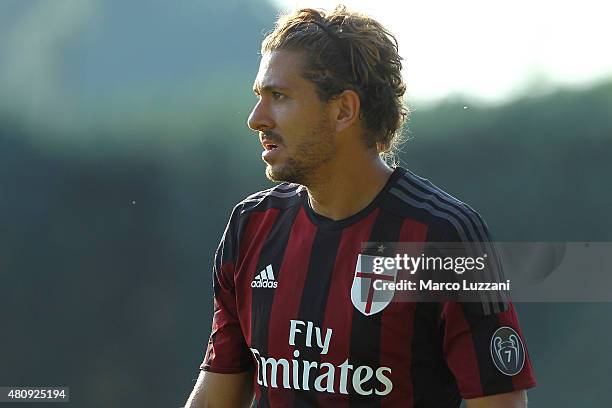 Alessio Cerci of AC Milan looks on during the preseason friendly match between AC Milan and Legnano on July 14, 2015 in Solbiate Arno, Italy.