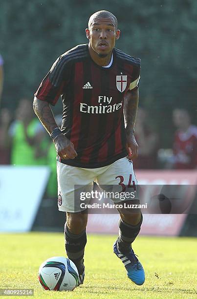 Nigel De Jong of AC Milan in action during the preseason friendly match between AC Milan and Legnano on July 14, 2015 in Solbiate Arno, Italy.