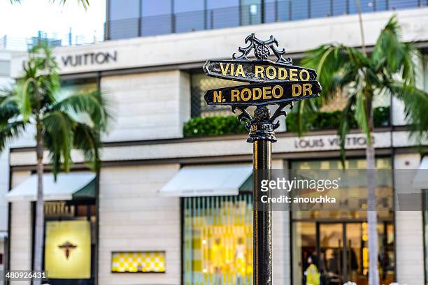 rodeo drive, beverly hills - beverly hills california stock pictures, royalty-free photos & images