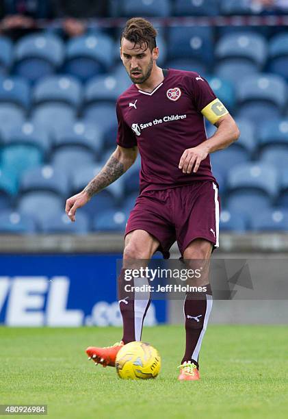 Blazej Augustyn of Hearts during the Pre Season Friendly between Raith Rovers and Hearts at Starks Park on July 07, 2015 in Kirkcaldy, Scotland.