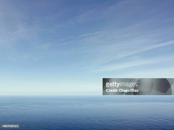 clouds above the sea - blue sea photos et images de collection