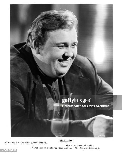 Actor John Candy in a scene from the movie "Cannonball Fever", circa 1989.
