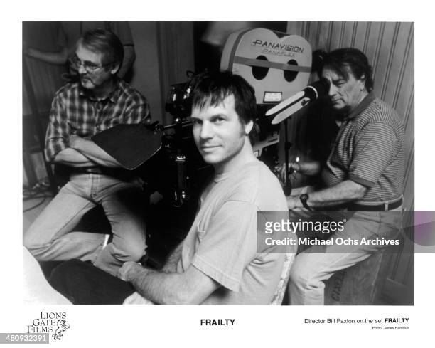 Director Bill Paxton behind the set of the Lions Gate Films movie " Frailty ", circa 2001.