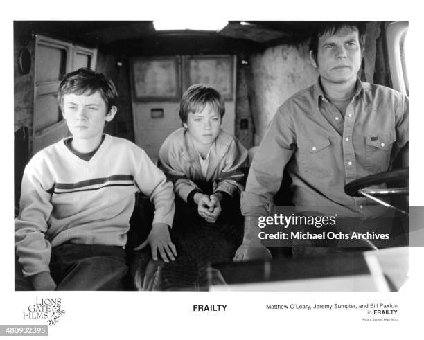 Actors Jeremy Sumpter, Matt O'Leary and Bill Paxton in a scene from the Lions Gate Films movie " Frailty ", circa 2001.