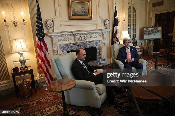 Secretary of State John Kerry meets with Saudi Arabian Ambassador to the United States Adel bin Ahmed Al-Jubeir at the State Department July 16, 2015...