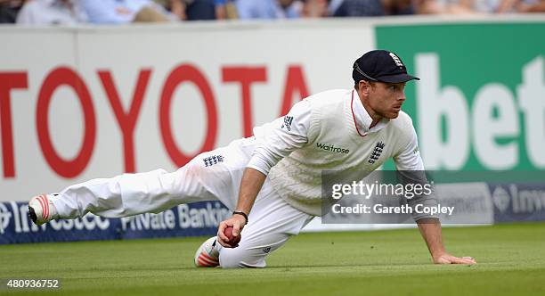 Ian Bell of England fields the ball during day one of the 2nd Investec Ashes Test match between England and Australia at Lord's Cricket Ground on...