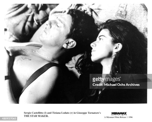 Actor Sergio Castellitto and actress Tiziana Lodato in a scene from the movie "The Star Maker" circa 1995.